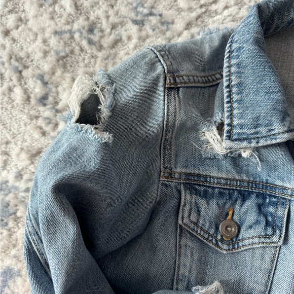 Melrose and market distressed denim jean jacket - Picture 3 of 5